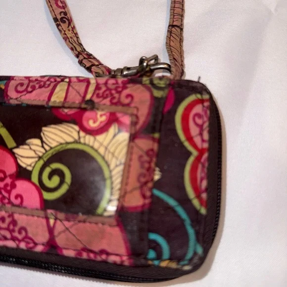 Vera Bradley Y2K Vintage Wristlet Brown Florate Wristlet - Picture 10 of 11
